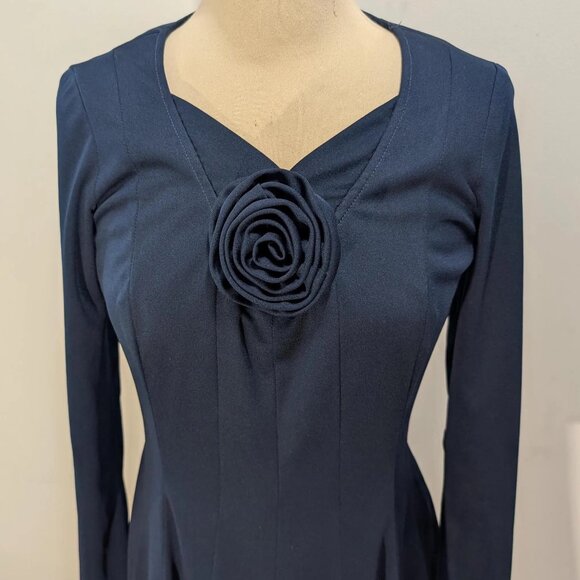 1970s Julie Miller of California Long Sleeve Maxi Dress - Picture 1 of 7